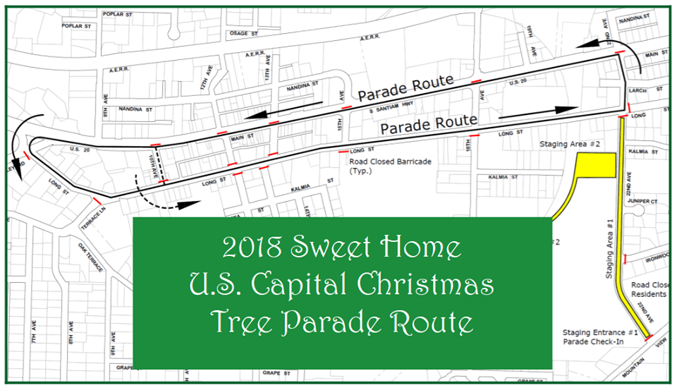 U.S.Capitol Christmas Tree Parade Route... Sweet Home Oregon