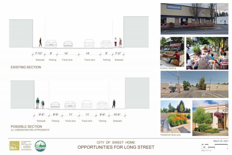 Engineer design of widen sidewalks