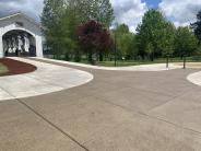 Plaza view of Weddle Bridge