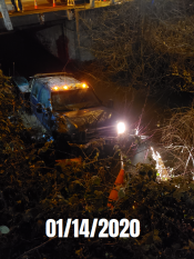 Truck in Ames Creek