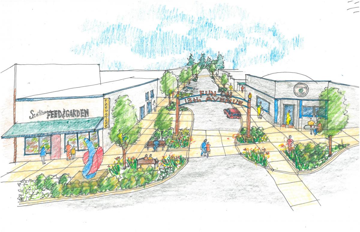 Artist's rendering of future Festival Street.