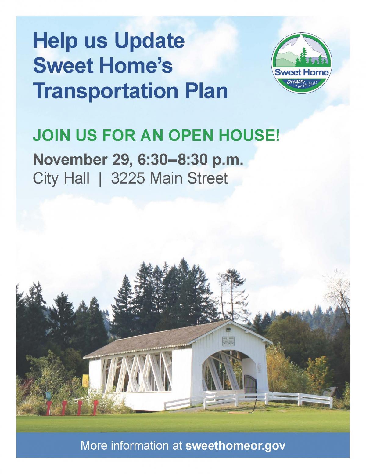 Sweet Home Transportation Plan Update 11/29/2023