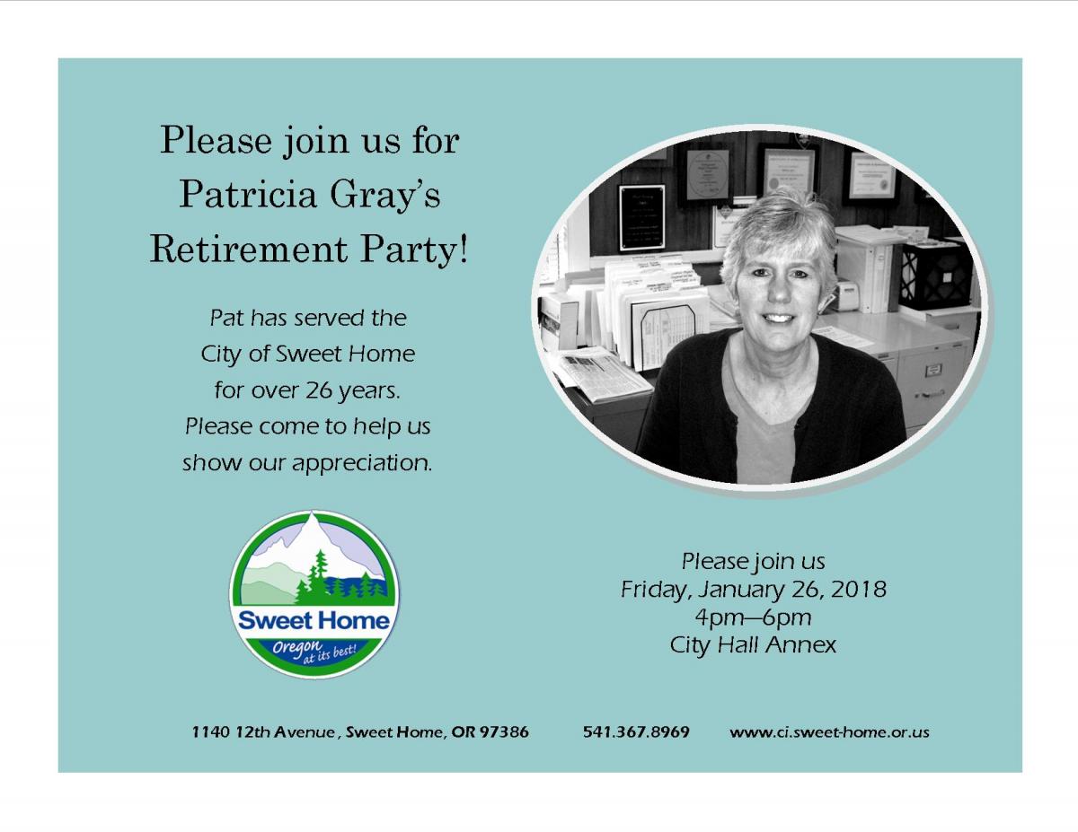 Pat Gray's Retirement Invite