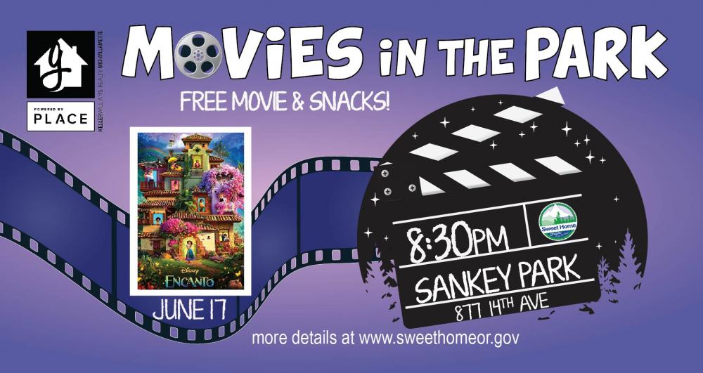 Movies in the Park Encanto sponsored by Gregory Home Team Sweet