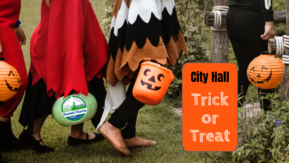City Hall Trick or Treating Sweet Home Oregon